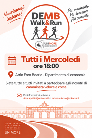 Walk&Run tutti i mercoledì
